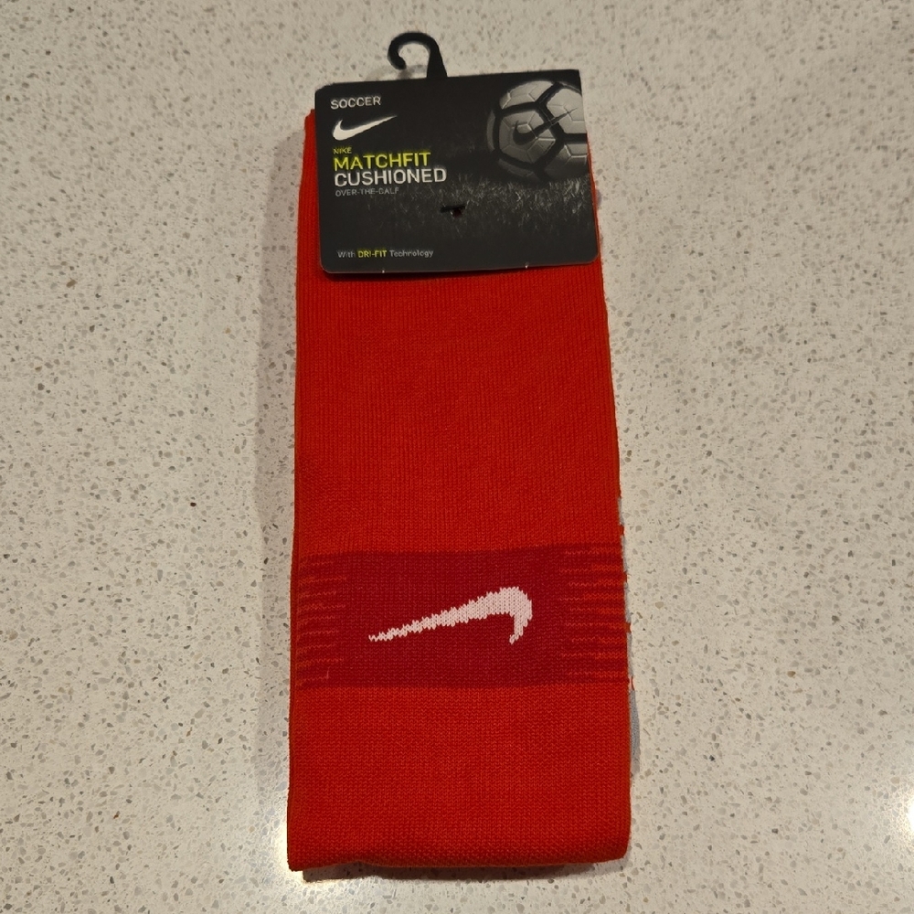 Nike Red Matchfit Cushioned Soccer Socks